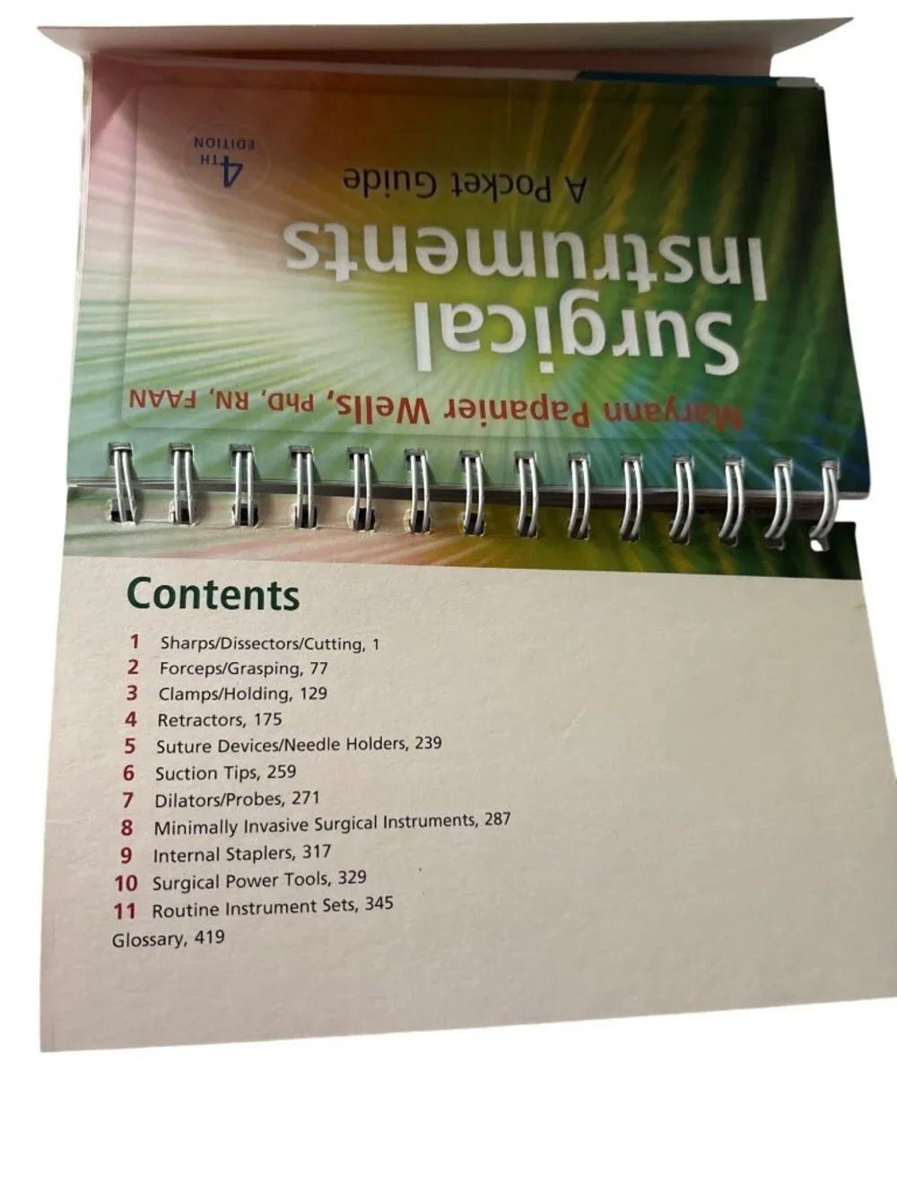 Surgical Instruments A Pocket Guide 4th Edition By Maryann Papanier Wells